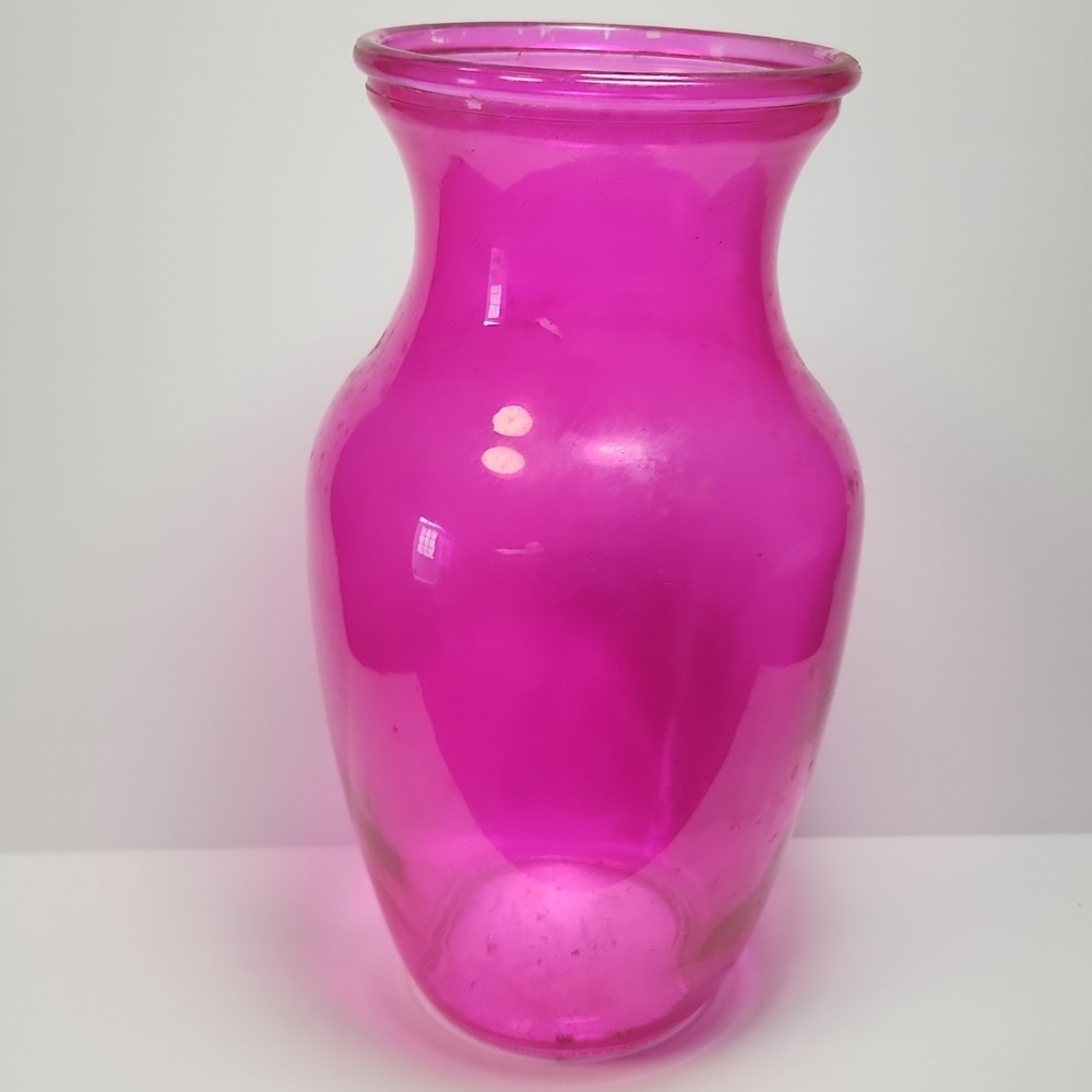 Elegant Pink Glass Vase